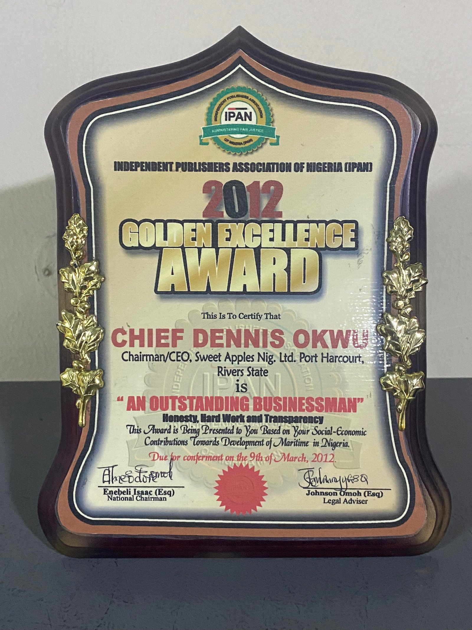 Award of Excellence